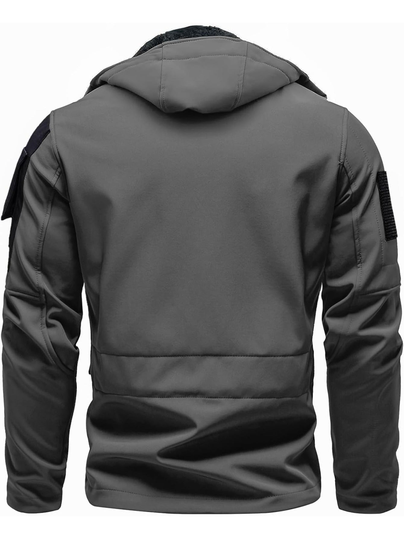 Men's High Quality Full-Zip Softshell Windbreaker Tactical Jacket with Hood -for Hunting, Hiking, Skiing ....