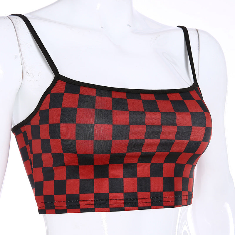 Checkerboard vest for women