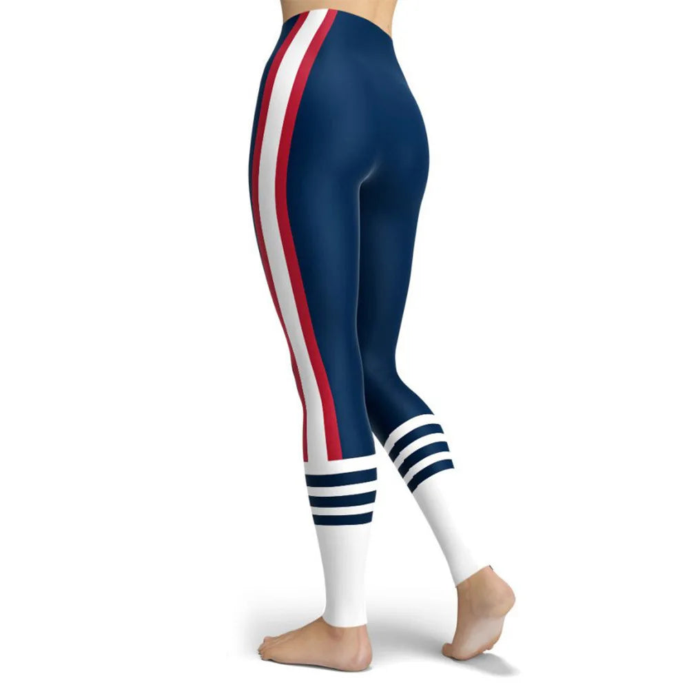 Women's New Sexy Slim High Waist, Stripe, Rainbow, Plus An Assortment Of Other Prints Fitness Fashion Leggings Pants Great For Christmas Gift