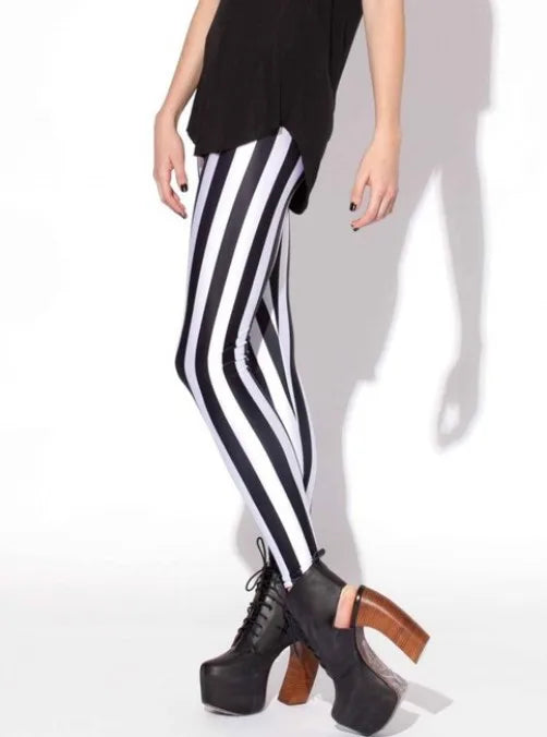 Women's New Sexy Slim High Waist, Stripe, Rainbow, Plus An Assortment Of Other Prints Fitness Fashion Leggings Pants Great For Christmas Gift