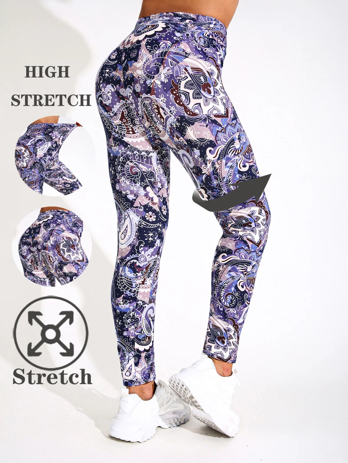 Women's Graffiti Casual Printed Fitness High Stretch Brushed Sexy Nine Point Pencil Exercise Yoga Leggings...'