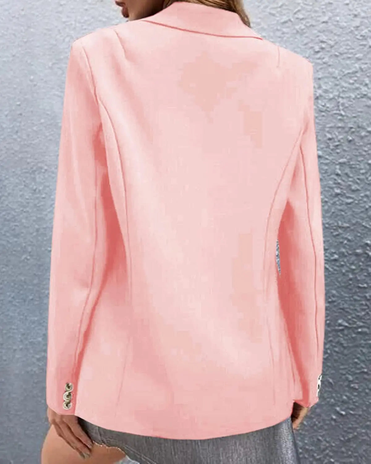 Women's Spring Long Sleeve Solid Colors One-button Simple Casual Basic Office Blazer Jackets...