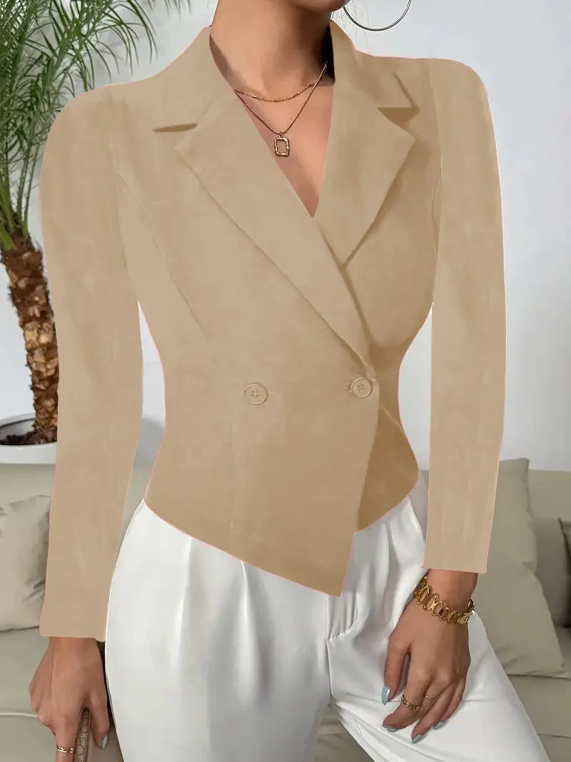 Women's  Solid Colors Designer Tops, Leisure Urban Commuting Niche Style Spring Autumn Suit Jacket...