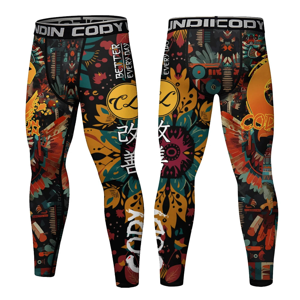 Men's Quick Dry Compression Gym Workout Running Fitness Leggings Sportswear...