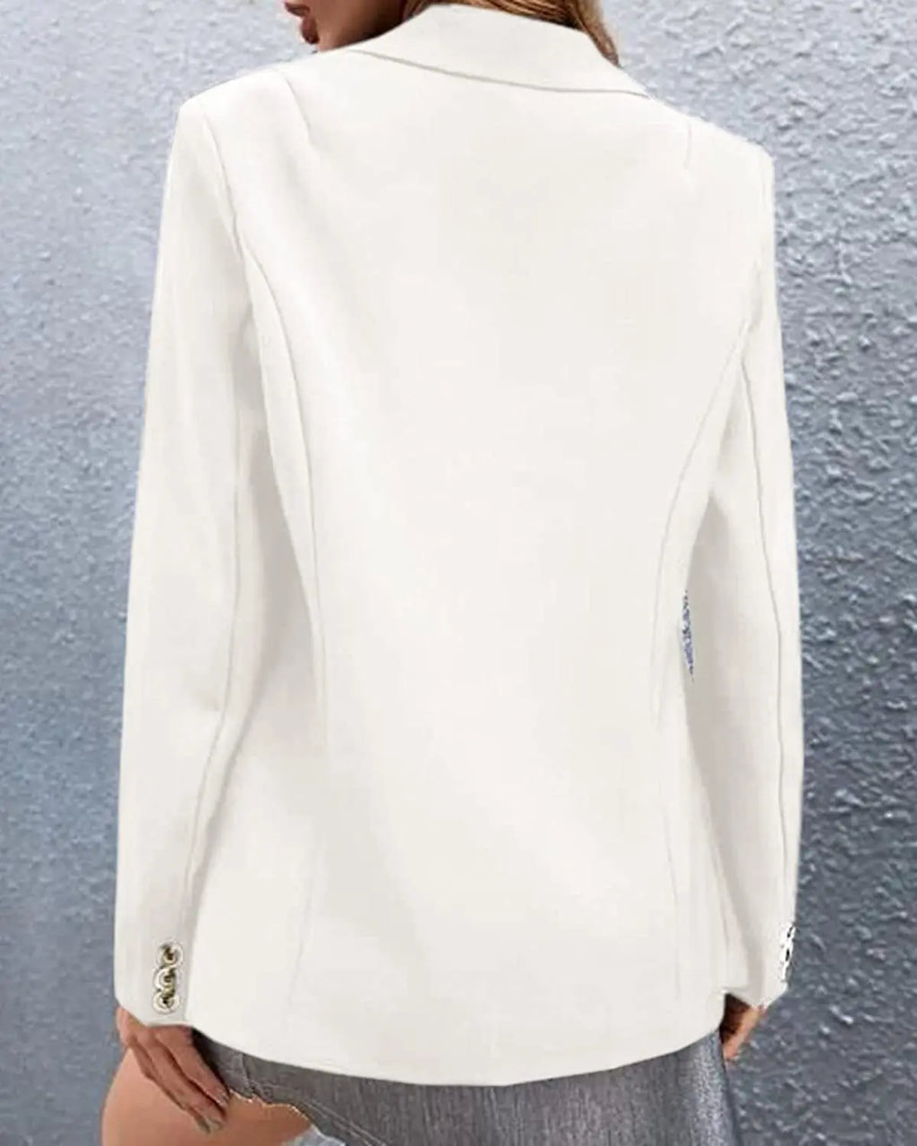 Women's Spring Long Sleeve Solid Colors One-button Simple Casual Basic Office Blazer Jackets...