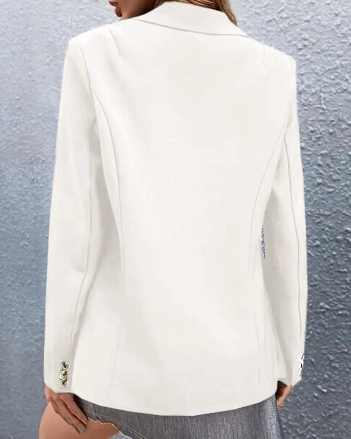 Women's Spring Long Sleeve Solid Colors One-button Simple Casual Basic Office Blazer Jackets...