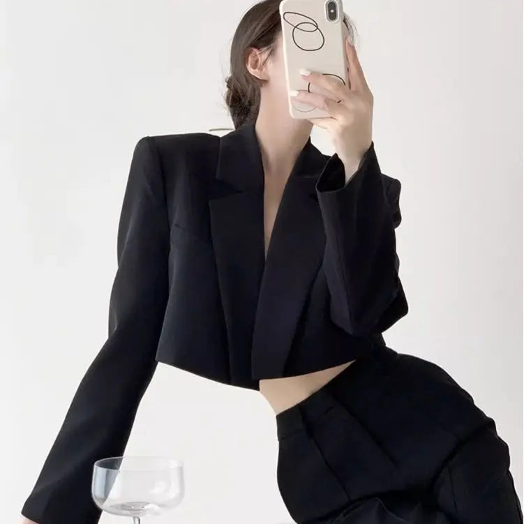 Women's Elegant Solid Colors Long Sleeve Open Front Casual Short Coats...