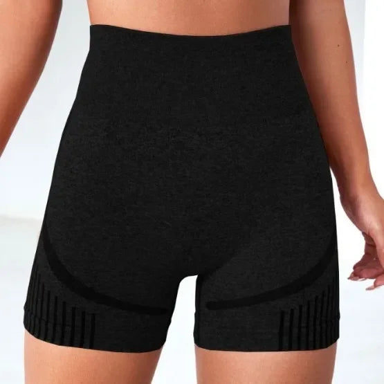 Women's Seamless yoga shorts with high-waist support and quick-dry fabric. Perfect for workouts,