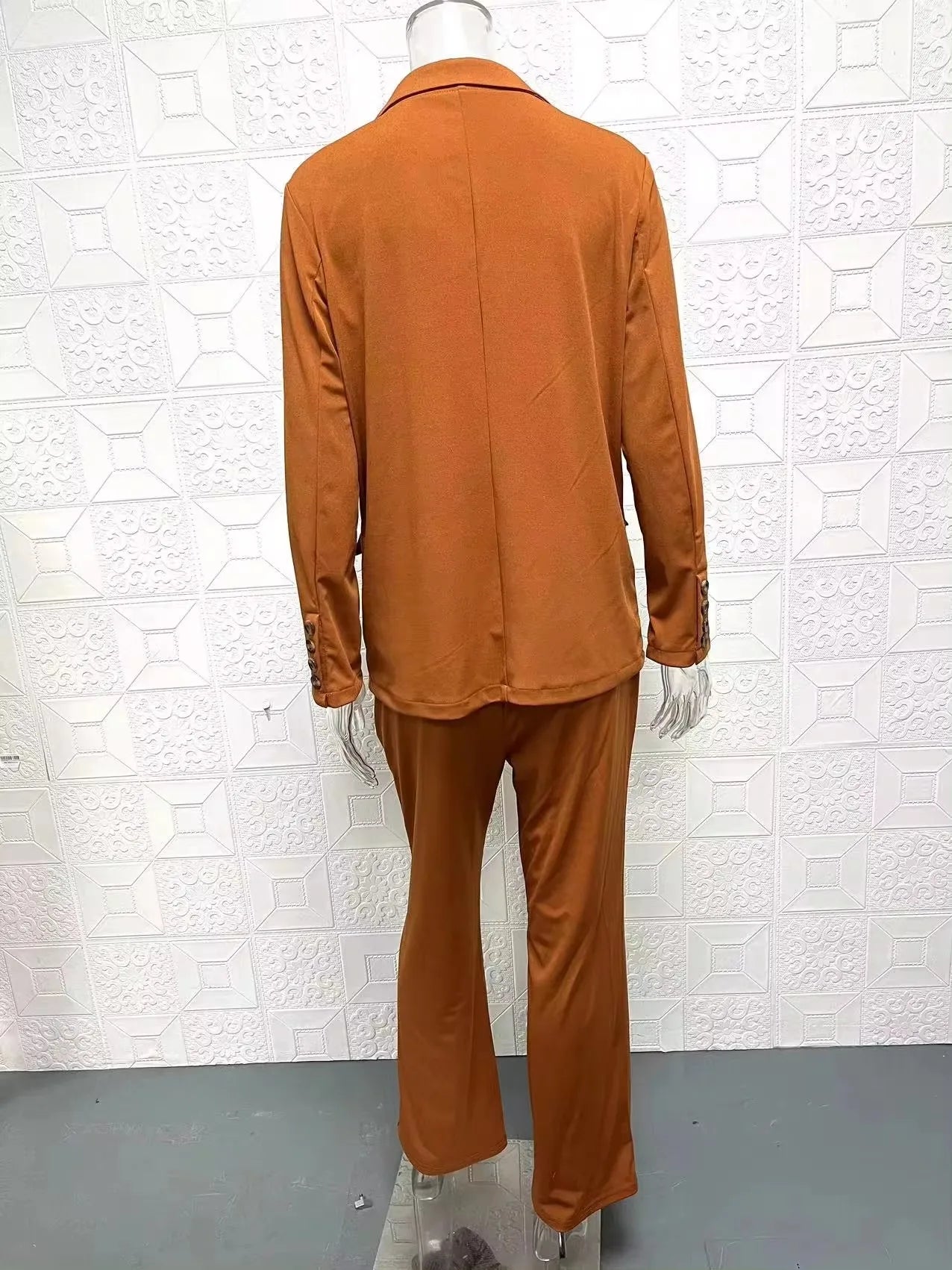 Women's European and American fashion lapel, slim fit cardigan suit...