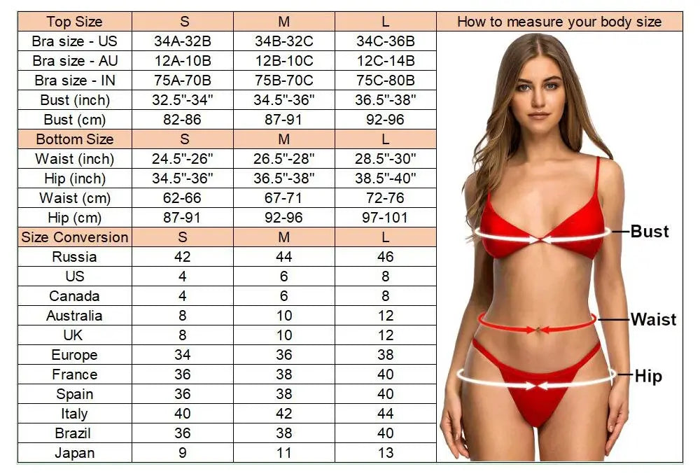 Womens V Neck Cross Back Two-pieces High Leg Cut, Padded Top Bikini Swimwear set