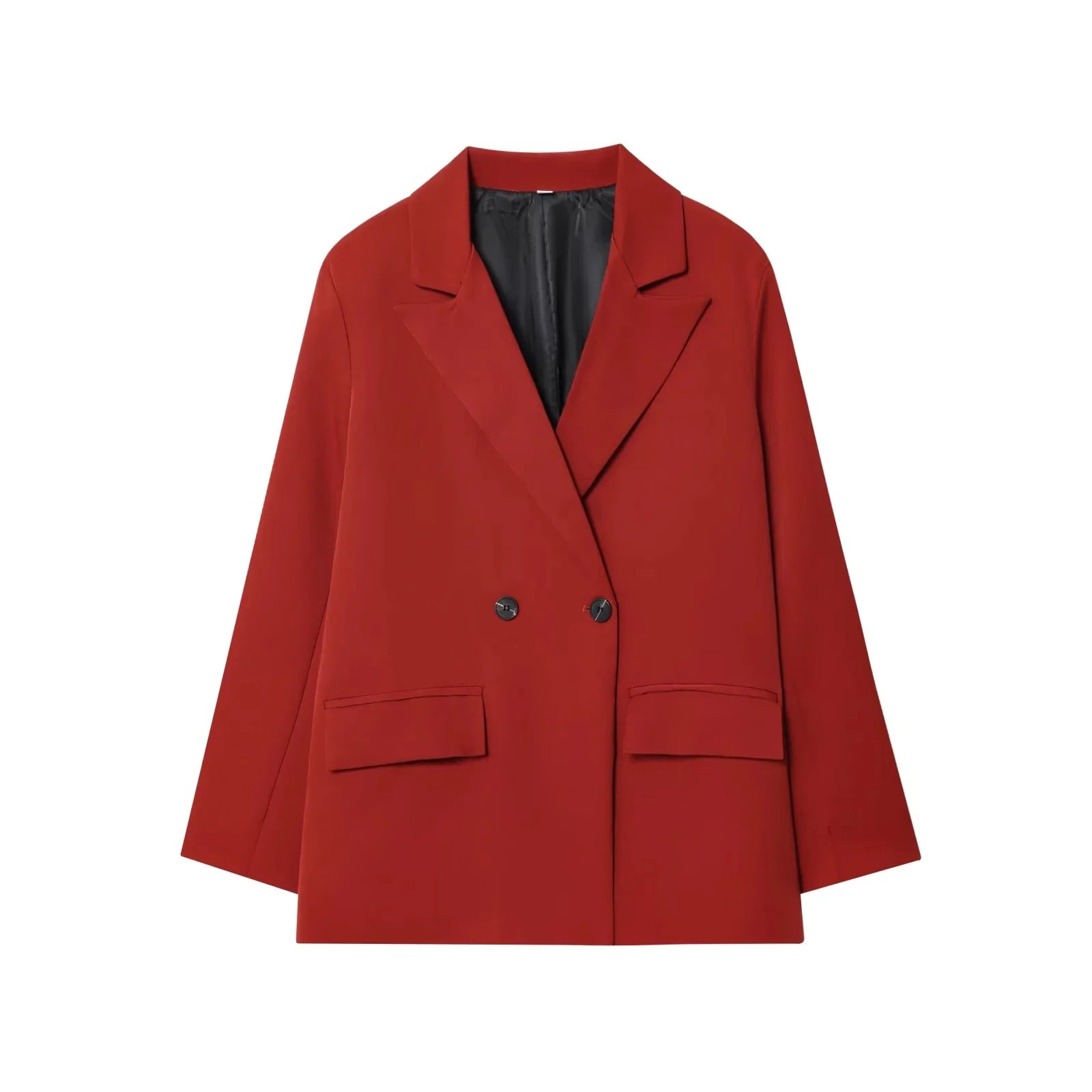 Women's Elegant Fall, Spring, Autumn Double-breasted, Lapels, Commuter Blazer Jacket Coat...
