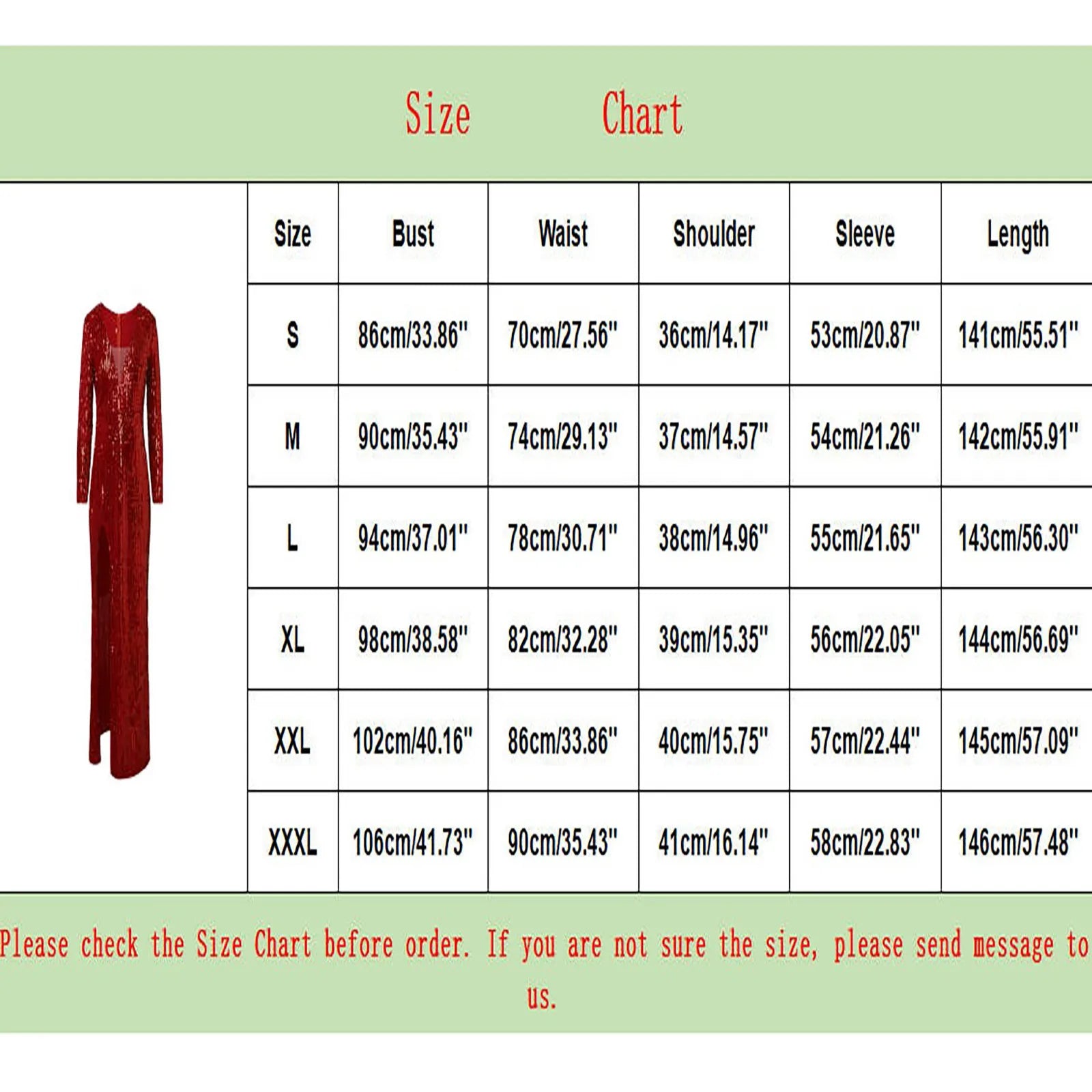 Women's Sexy Deep V-Neck Long-Sleeved Sequined Slit Slim-Fit Long Dress...