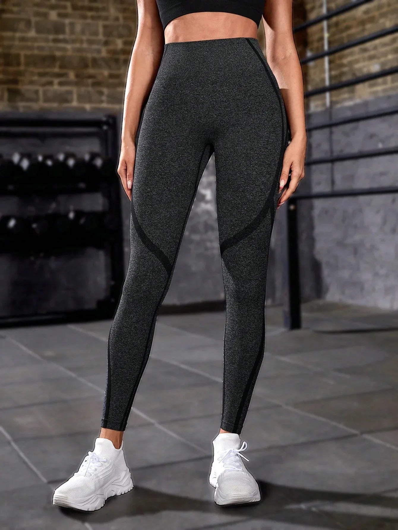 Women's Seamless Sexy Hip-Lifting High Waist Sports Pants High Elastic Knitted Leggings...