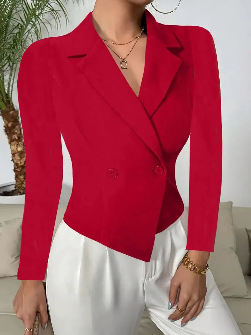 Women's  Solid Colors Designer Tops, Leisure Urban Commuting Niche Style Spring Autumn Suit Jacket...