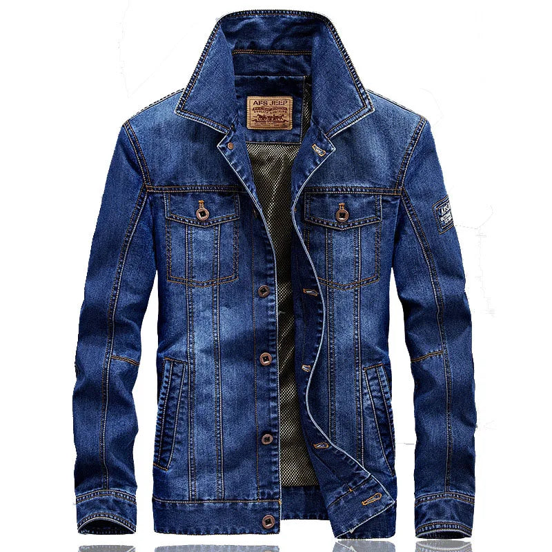 Mens Casual Winter Oversized  Streetwear Fleece Denim Jacket For The Big Guys Size 6XL 7XL