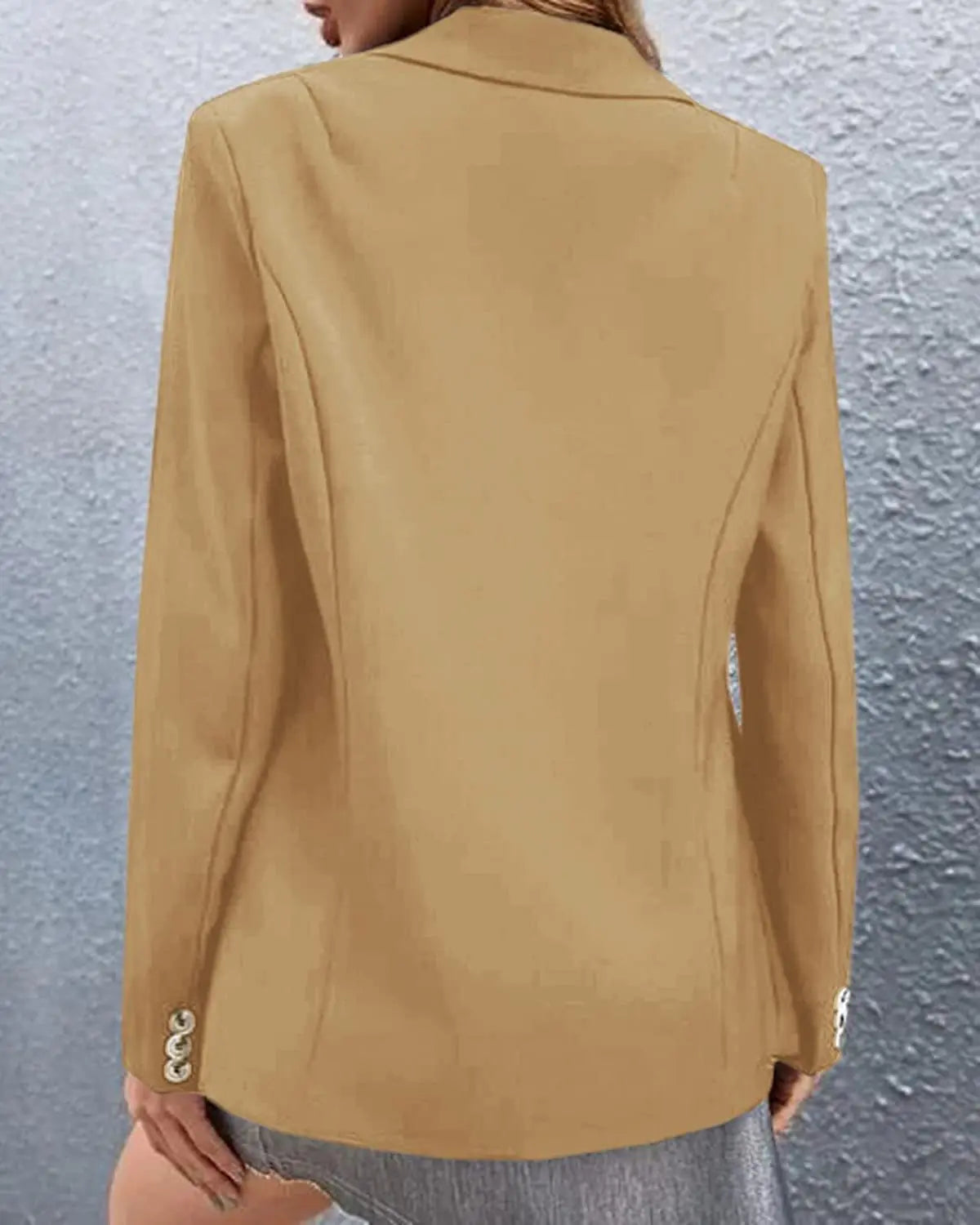 Women's Spring Long Sleeve Solid Colors One-button Simple Casual Basic Office Blazer Jackets...