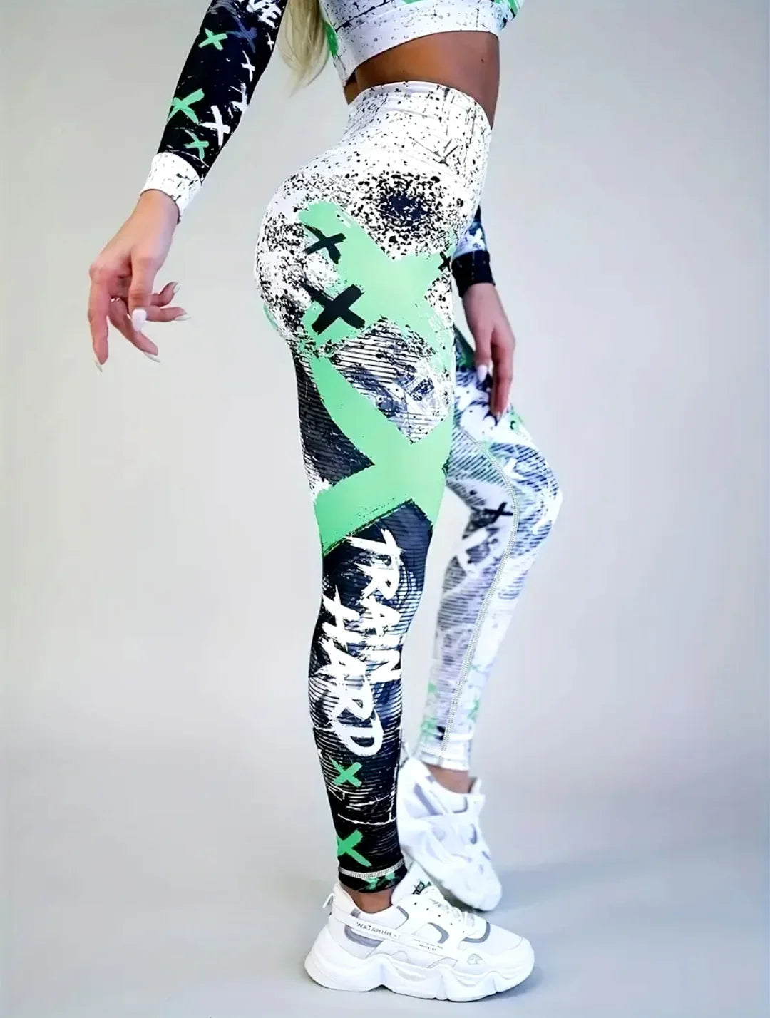 Women's Hip Hop Style High Waist Elastic, Daily Running, Dancing, Comfortable Yoga, Street Cool Leggings...