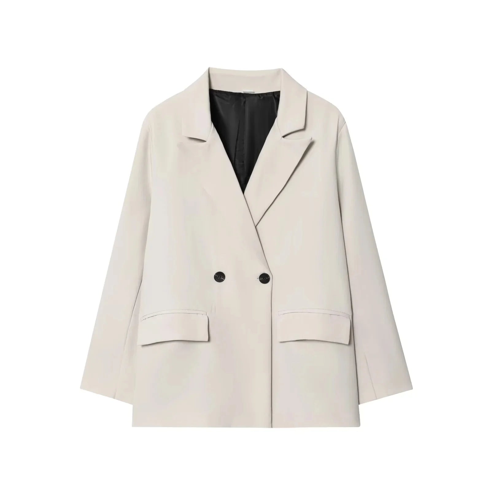 Women's Elegant Fall, Spring, Autumn Double-breasted, Lapels, Commuter Blazer Jacket Coat...