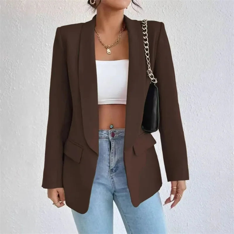 Women's Casual Cardigan Autumn Winter Topcoat Lapel Blazer Overcoat Jacket.............................................