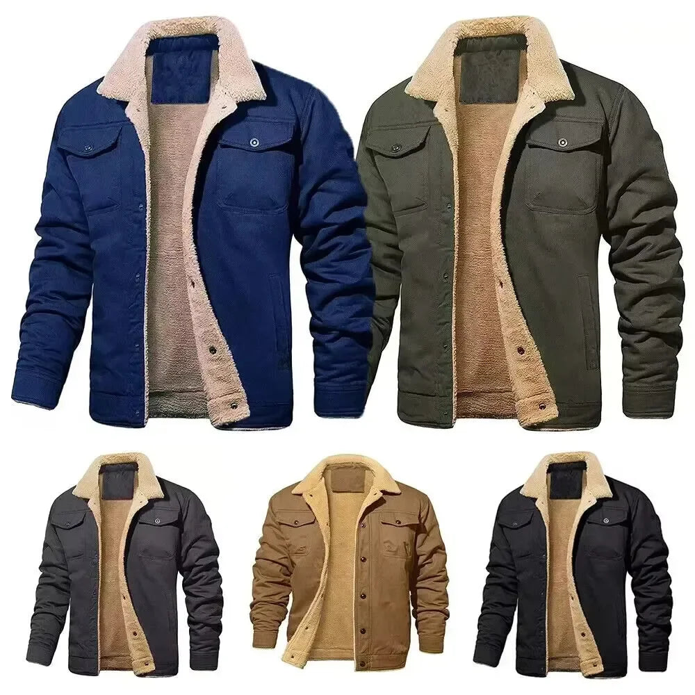 This Seasons Comfortable Men's Casual Fleece Lined Cotton Workwear Autumn Winter Jacket...
