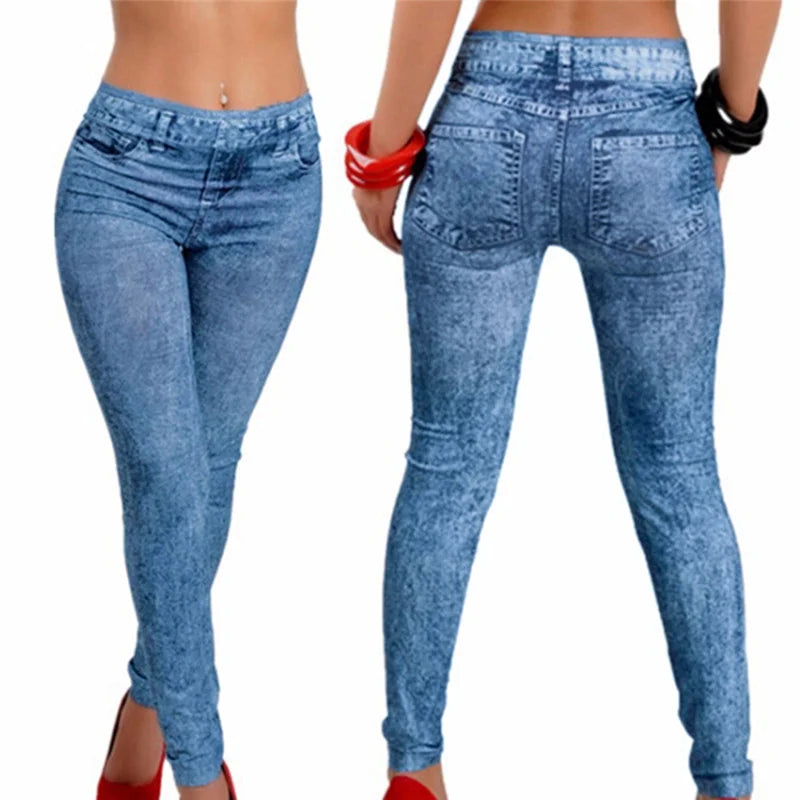 Women's Blue Slim Denim  Jeans Fitness Leggings....