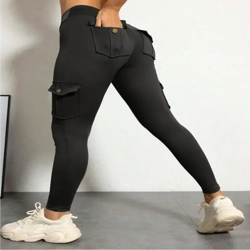Women's Fitness Yoga Solid Color High Waist, With Pockets Leggings...