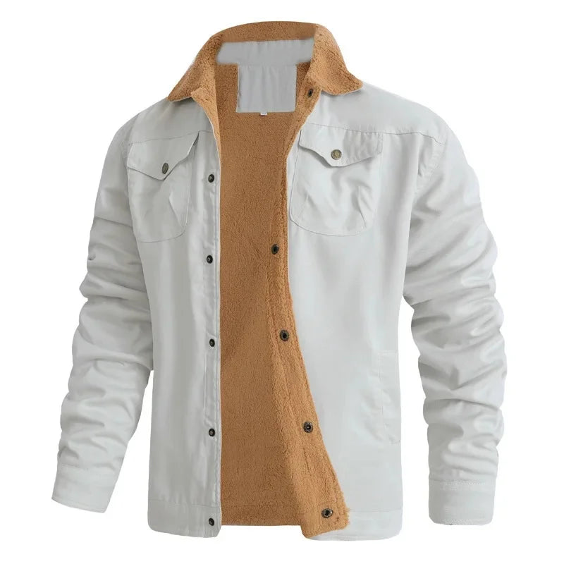 This Seasons Comfortable Men's Casual Fleece Lined Cotton Workwear Autumn Winter Jacket...
