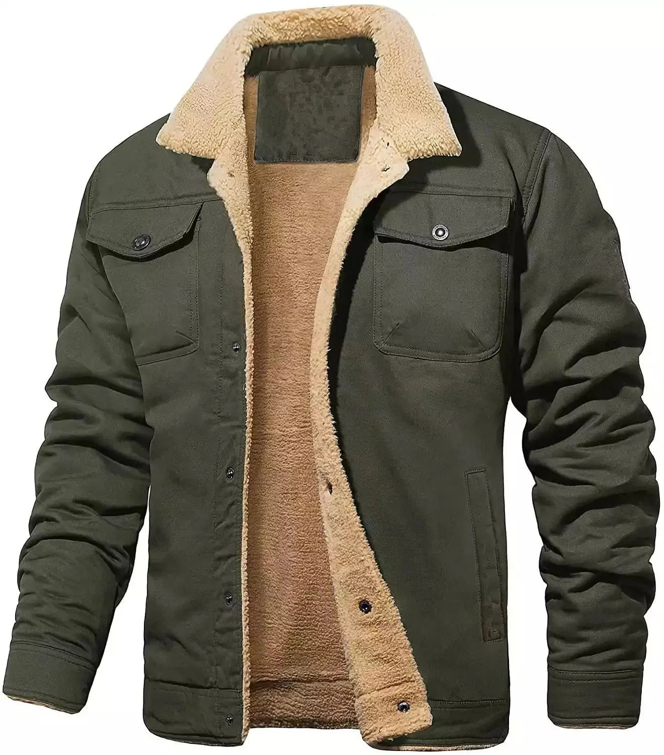 This Seasons Comfortable Men's Casual Fleece Lined Cotton Workwear Autumn Winter Jacket...