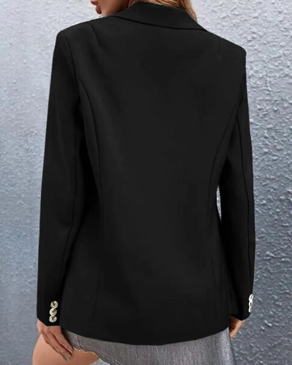 Women's Spring Long Sleeve Solid Colors One-button Simple Casual Basic Office Blazer Jackets...