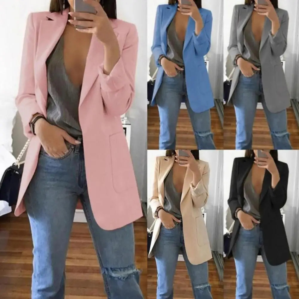 European And American Women's Cardigan Slim Fit Casual Fashion, Ladies Jacket Blazer Coat...