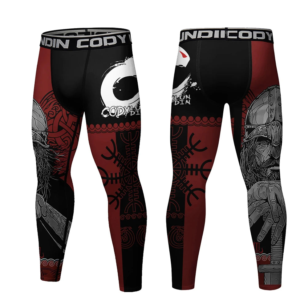 Men's Quick Dry Compression Gym Workout Running Fitness Leggings Sportswear...