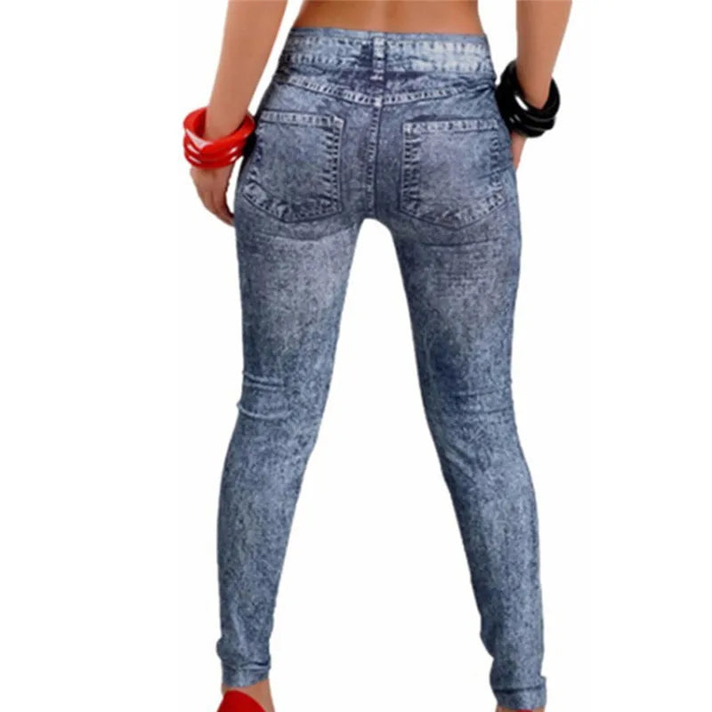 Women's Blue Slim Denim  Jeans Fitness Leggings....