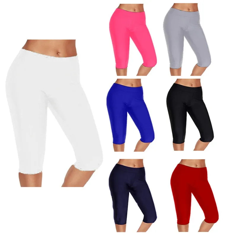 Women's High Waist Push Up  Crop Wide Waistband Fitness Workout Jogging Cycling Short Leggings...