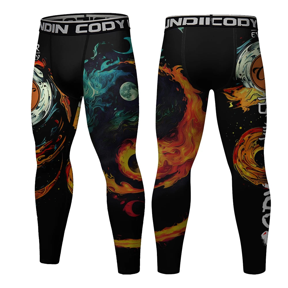 Men's Quick Dry Compression Gym Workout Running Fitness Leggings Sportswear...