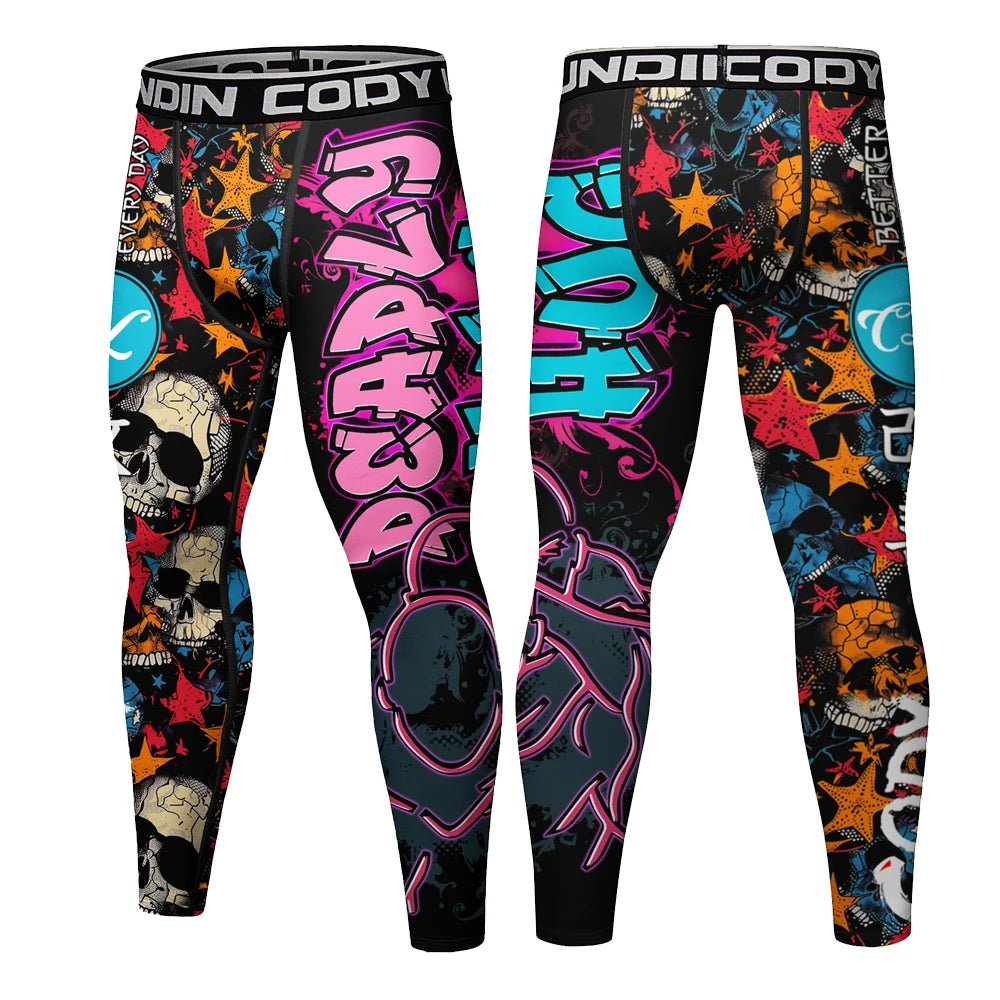 Men's Quick Dry Compression Gym Workout Running Fitness Leggings Sportswear...