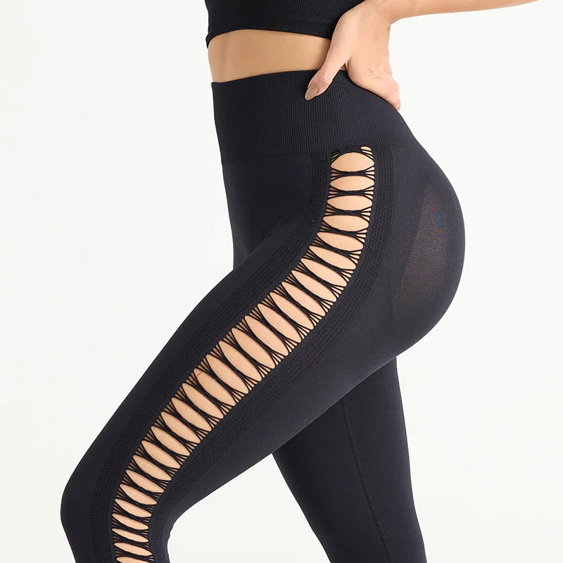 Women's Sexy Skinny Stretch Butt Lifting High Waist Seamless Hollow Out Tie Dye Yoga, Gym Leggings...