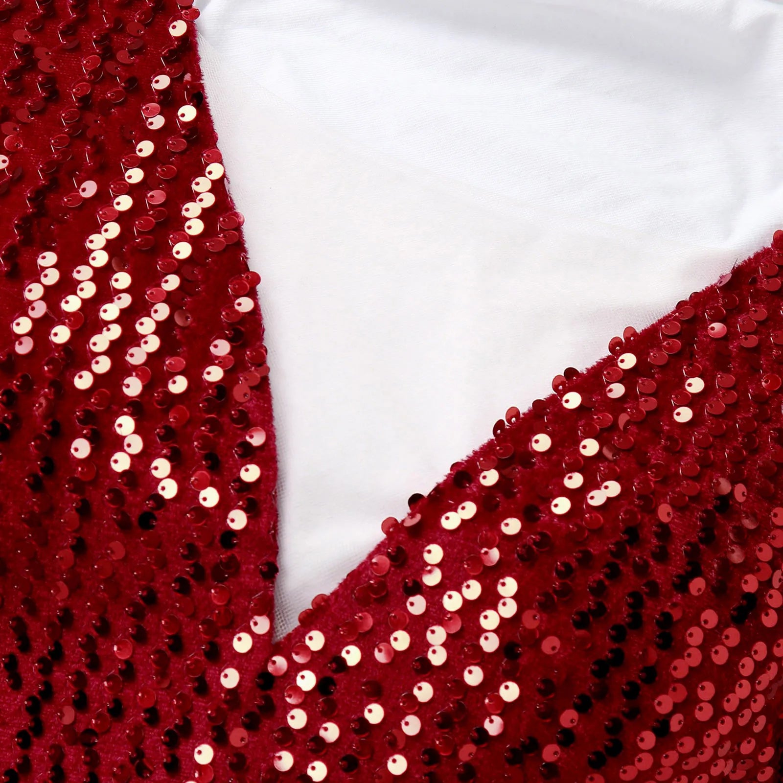 Women's Sexy Deep V-Neck Long-Sleeved Sequined Slit Slim-Fit Long Dress...