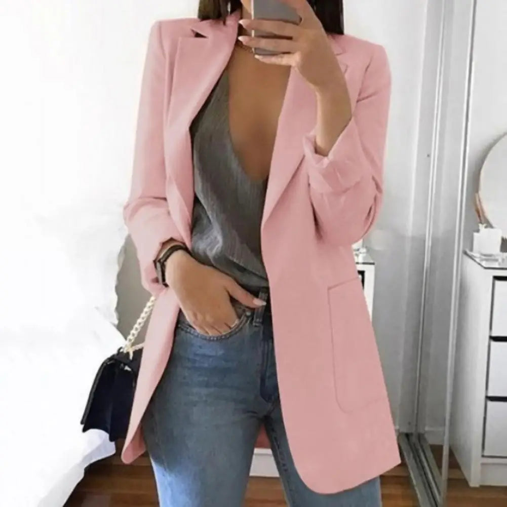 European And American Women's Cardigan Slim Fit Casual Fashion, Ladies Jacket Blazer Coat...