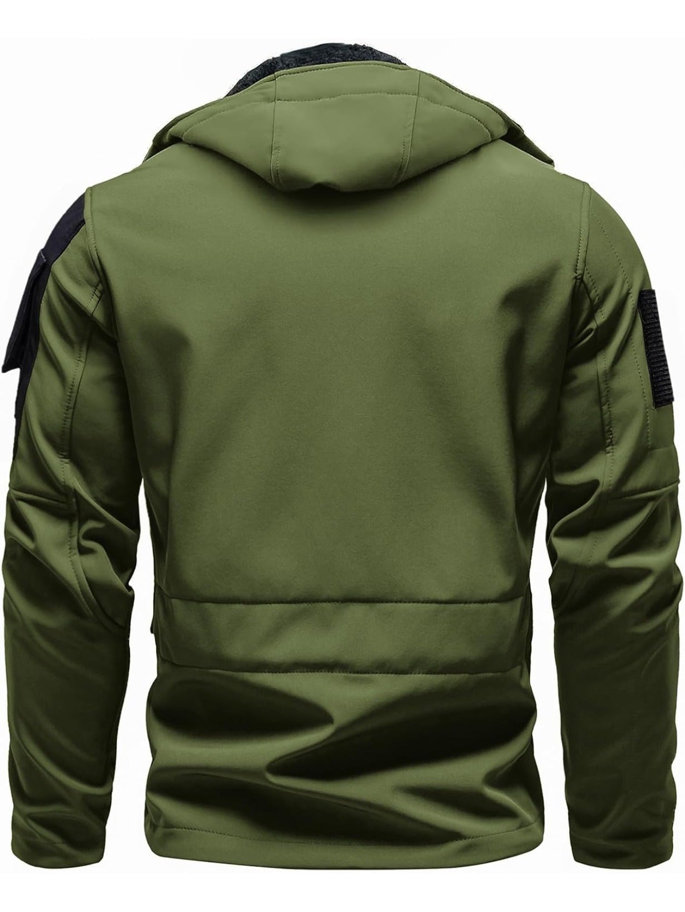 Men's High Quality Full-Zip Softshell Windbreaker Tactical Jacket with Hood -for Hunting, Hiking, Skiing ....